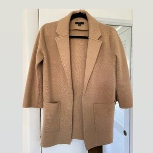 J.Crew Sophie Open-front Sweater Blazer PETITE XXS Camel Small Jcrew